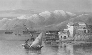 Baai van Beiroet, gegraveerd door C. Cousen door John Douglas Woodward